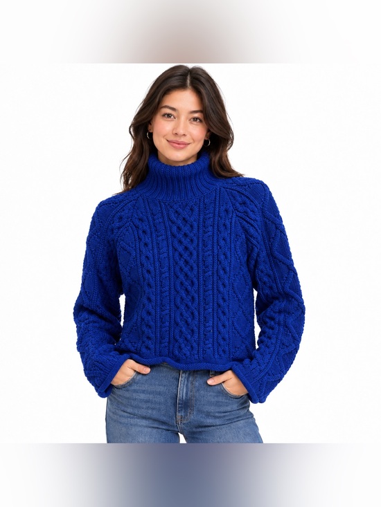 Maison Martin Margiela Sweaters - Maison Margiela 100% Wool Cable-Knit Turtleneck Sweater M
